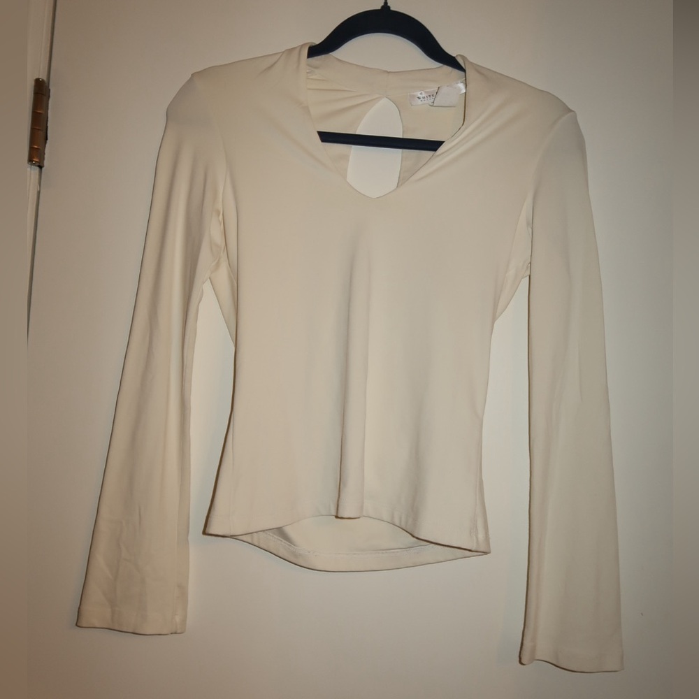Elegant Cream Long Sleeve Top